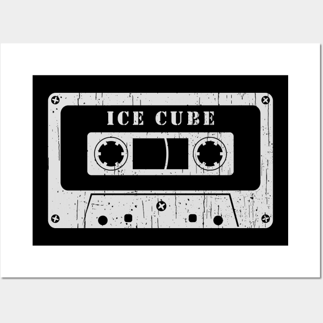 Ice Cube - Vintage Cassette White Wall Art by FeelgoodShirt